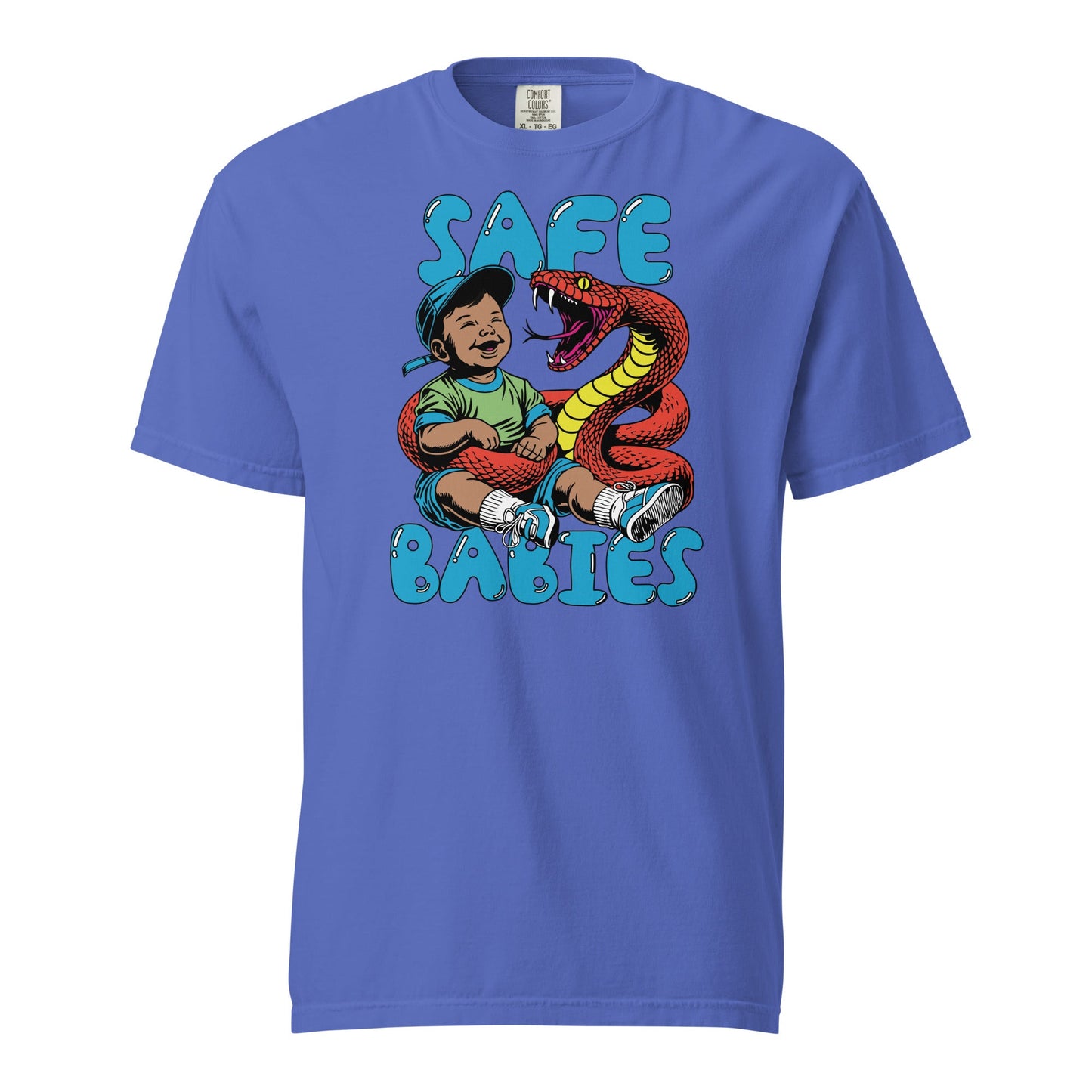 Orange Snake Safe Baby - Heavyweight Tee