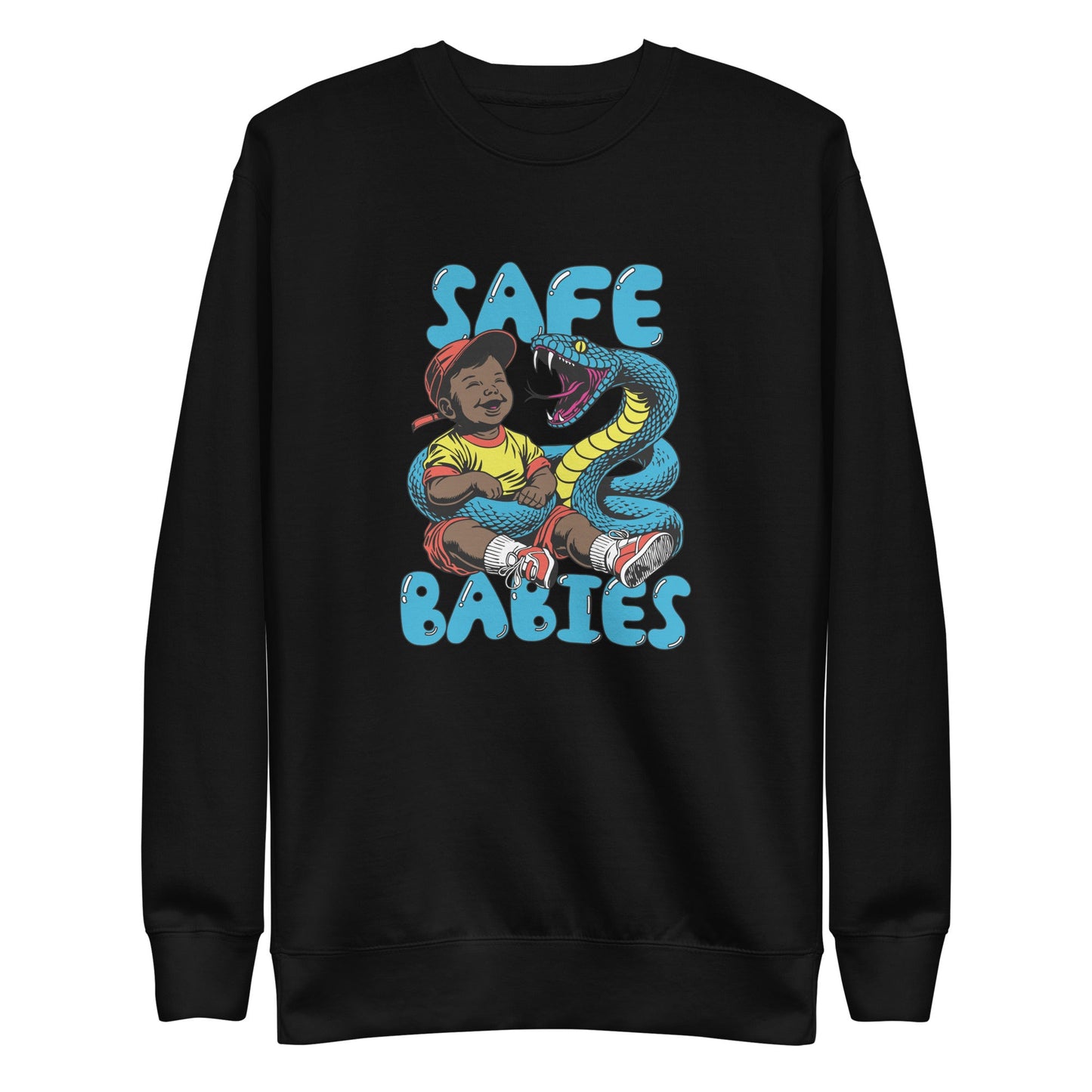 Blue Snake Safe Baby - Premium Sweatshirt