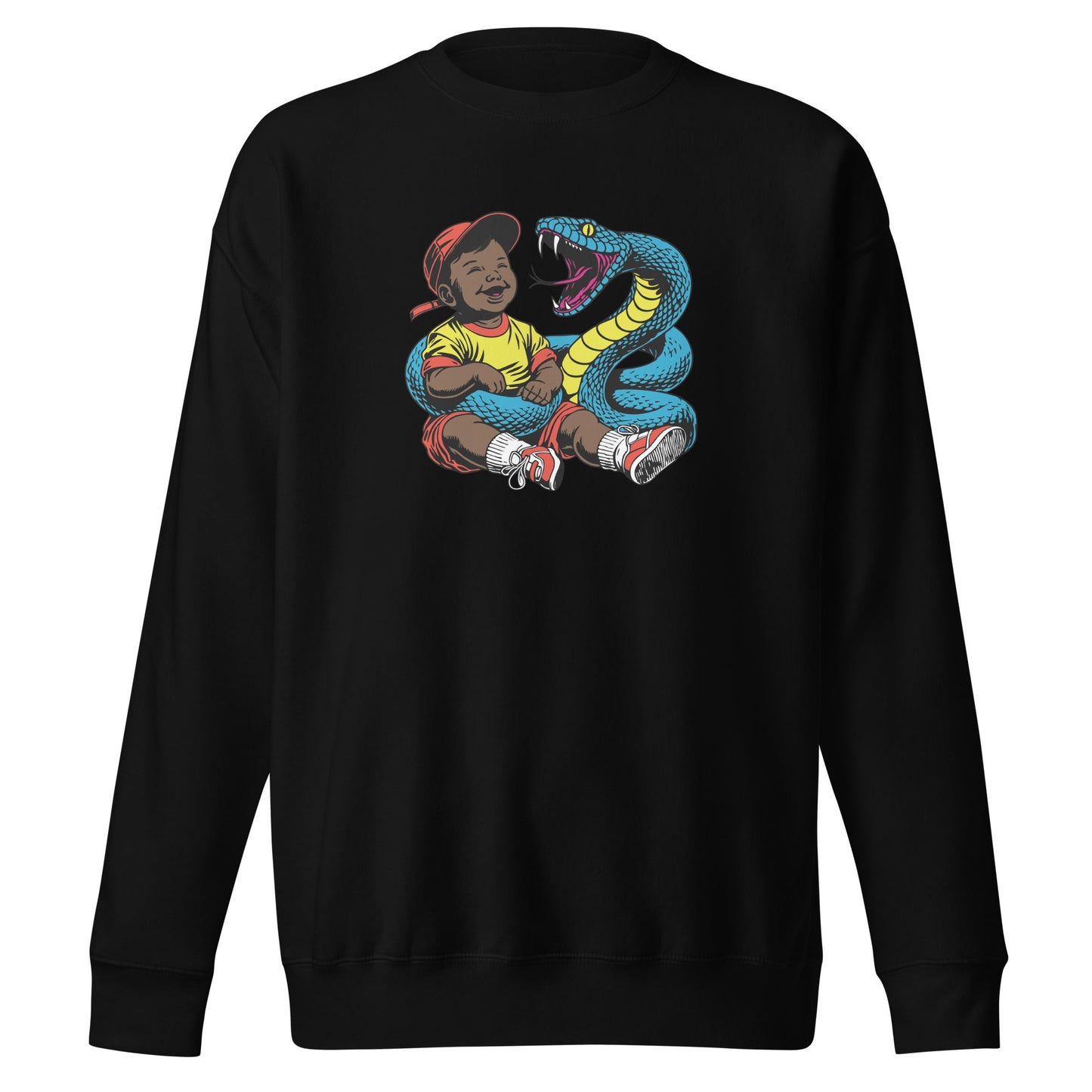 Blue Snake Safe Baby - Premium Sweatshirt