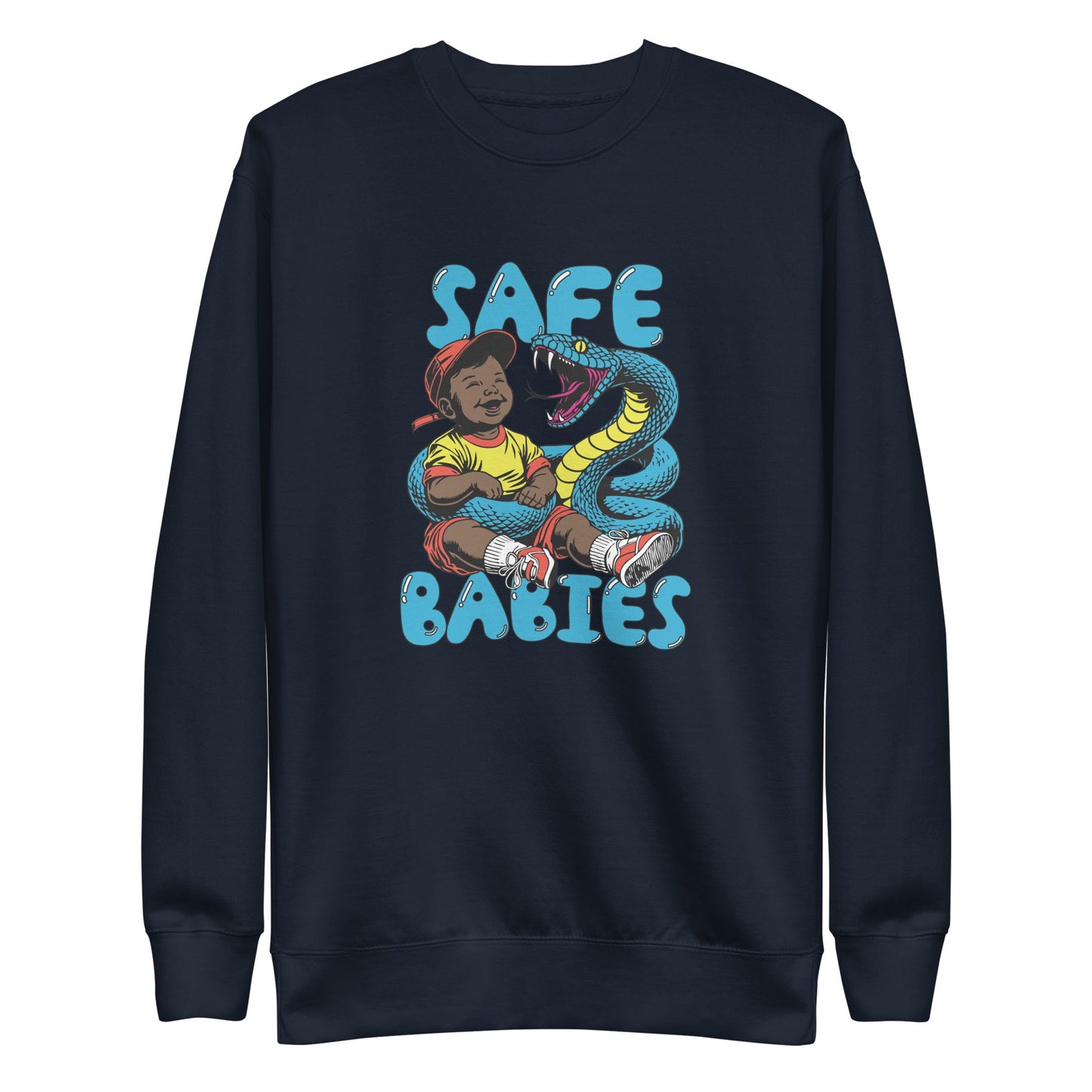 Blue Snake Safe Baby - Premium Sweatshirt