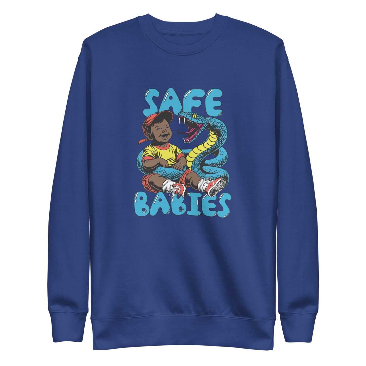 Blue Snake Safe Baby - Premium Sweatshirt
