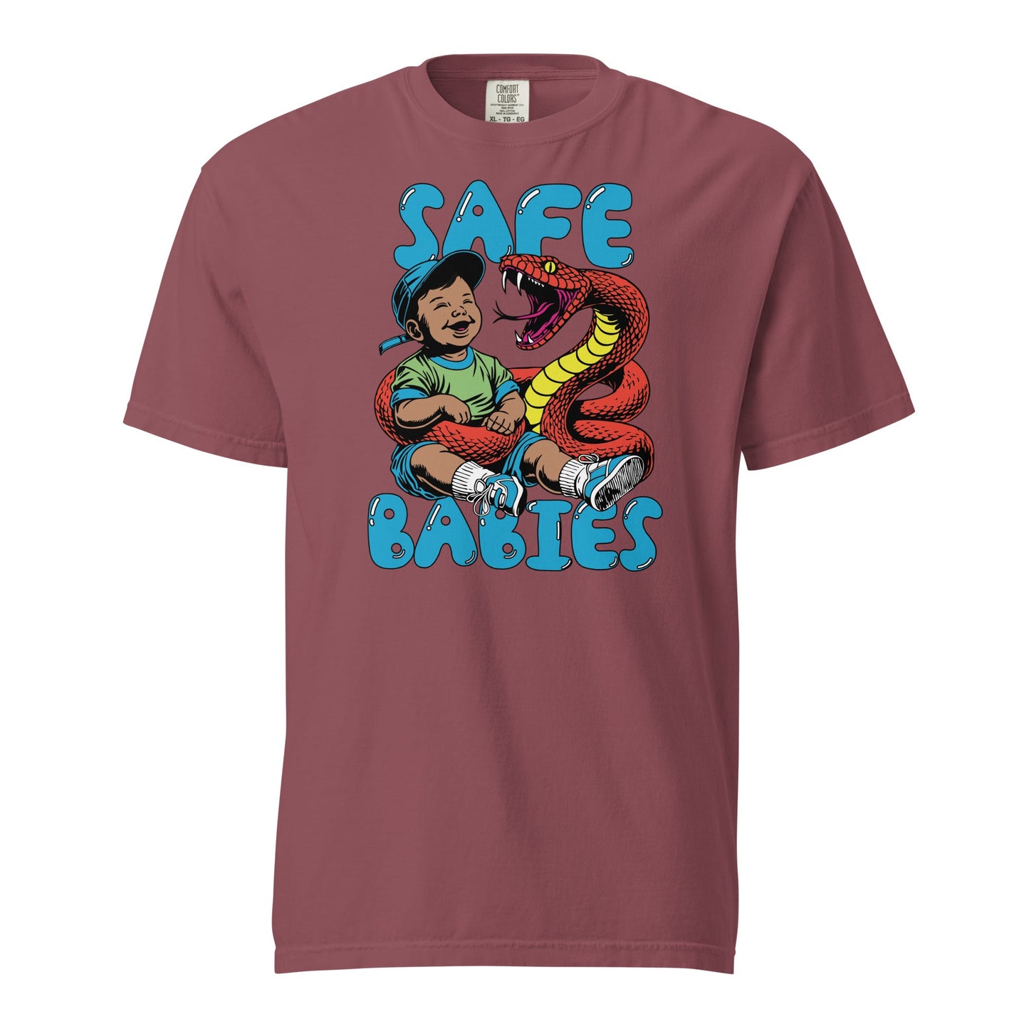 Orange Snake Safe Baby - Heavyweight Tee