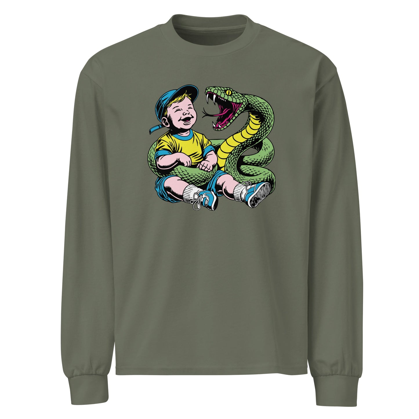 Green Snake Safe Baby - Heavyweight Shirt