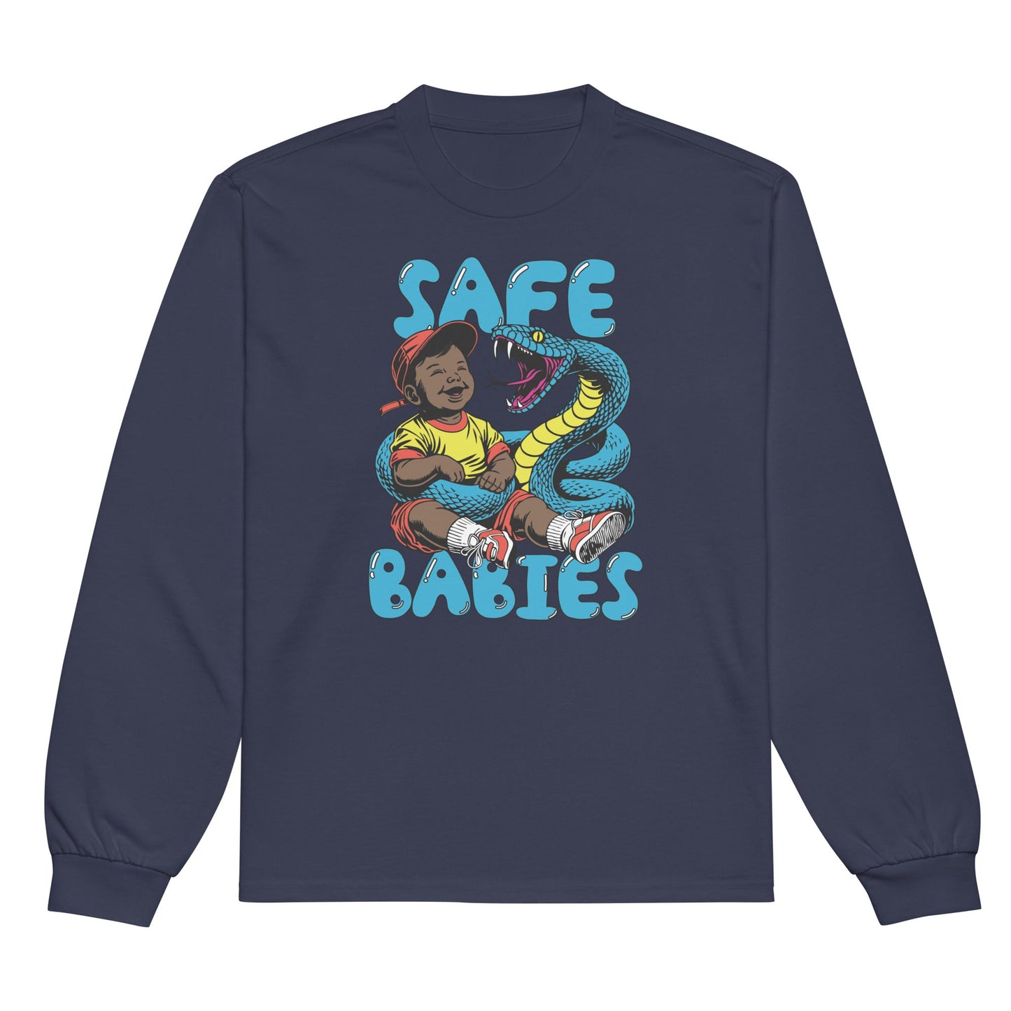 Blue Snake Safe Baby - Long Sleeve Shirt