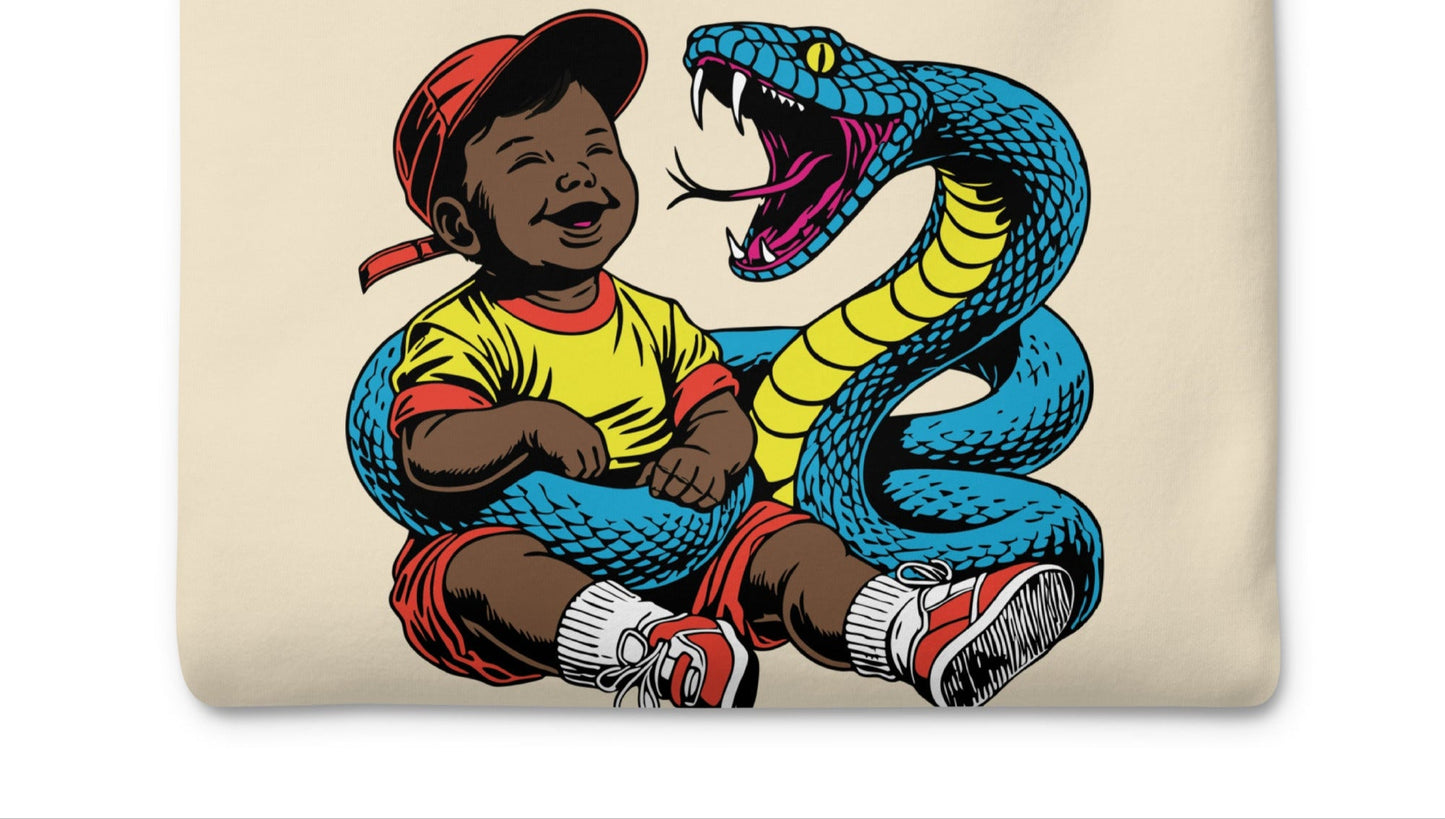 Blue Snake Safe Baby - Premium Sweatshirt