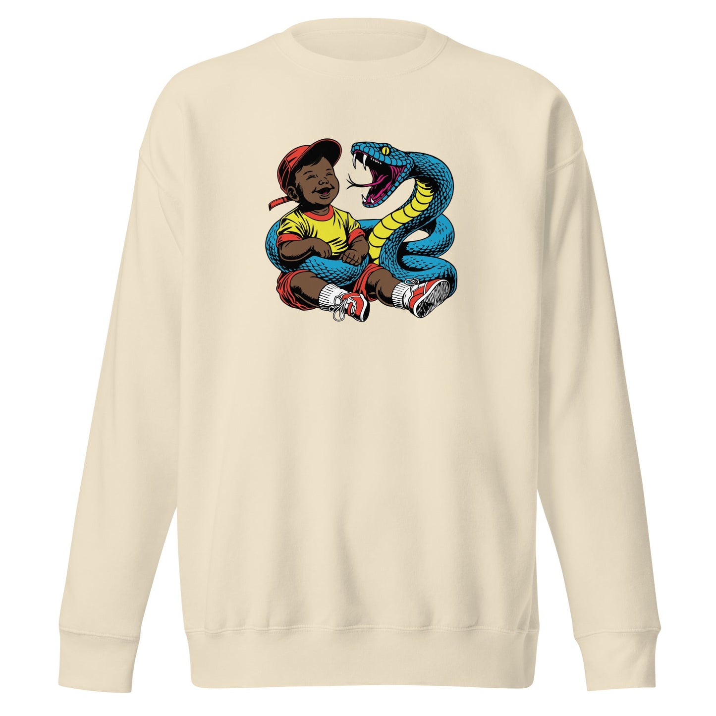Blue Snake Safe Baby - Premium Sweatshirt