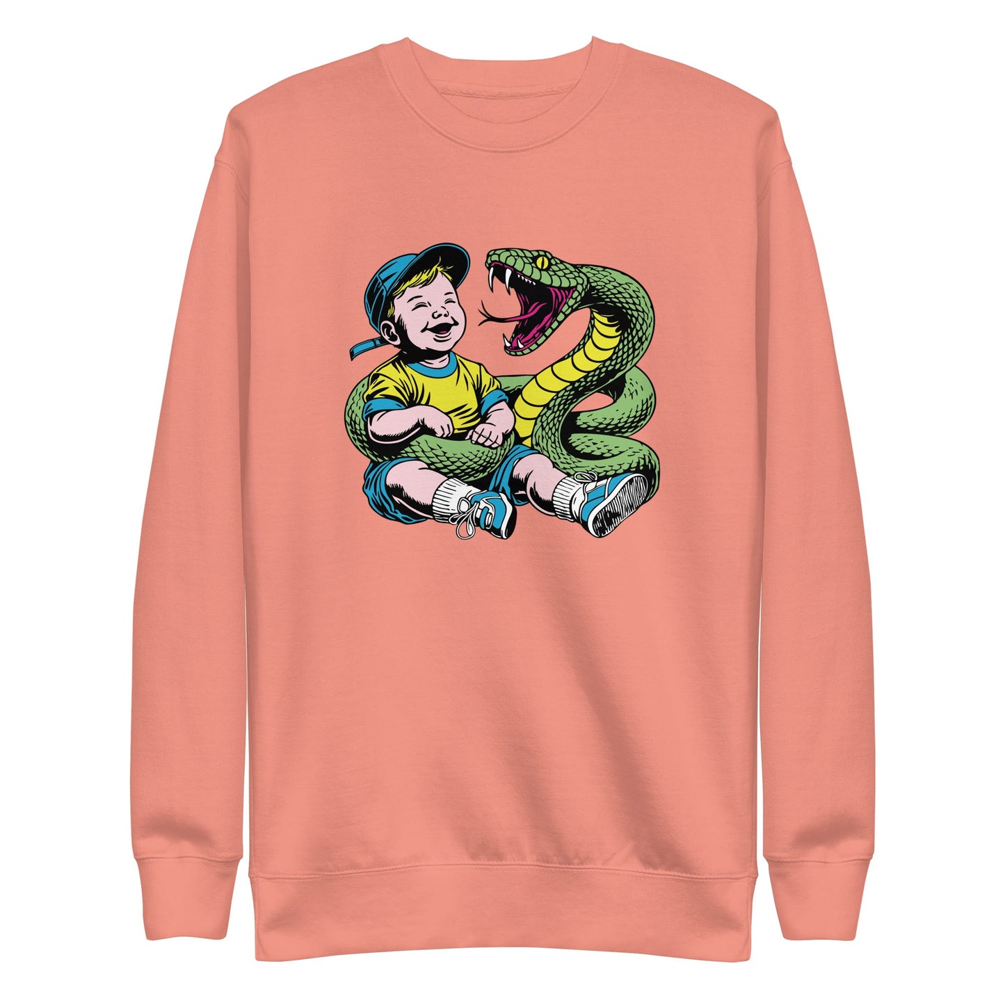 Green Snake Safe Baby - Premium Sweatshirt