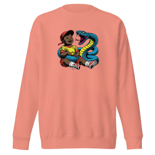Blue Snake Safe Baby - Premium Sweatshirt