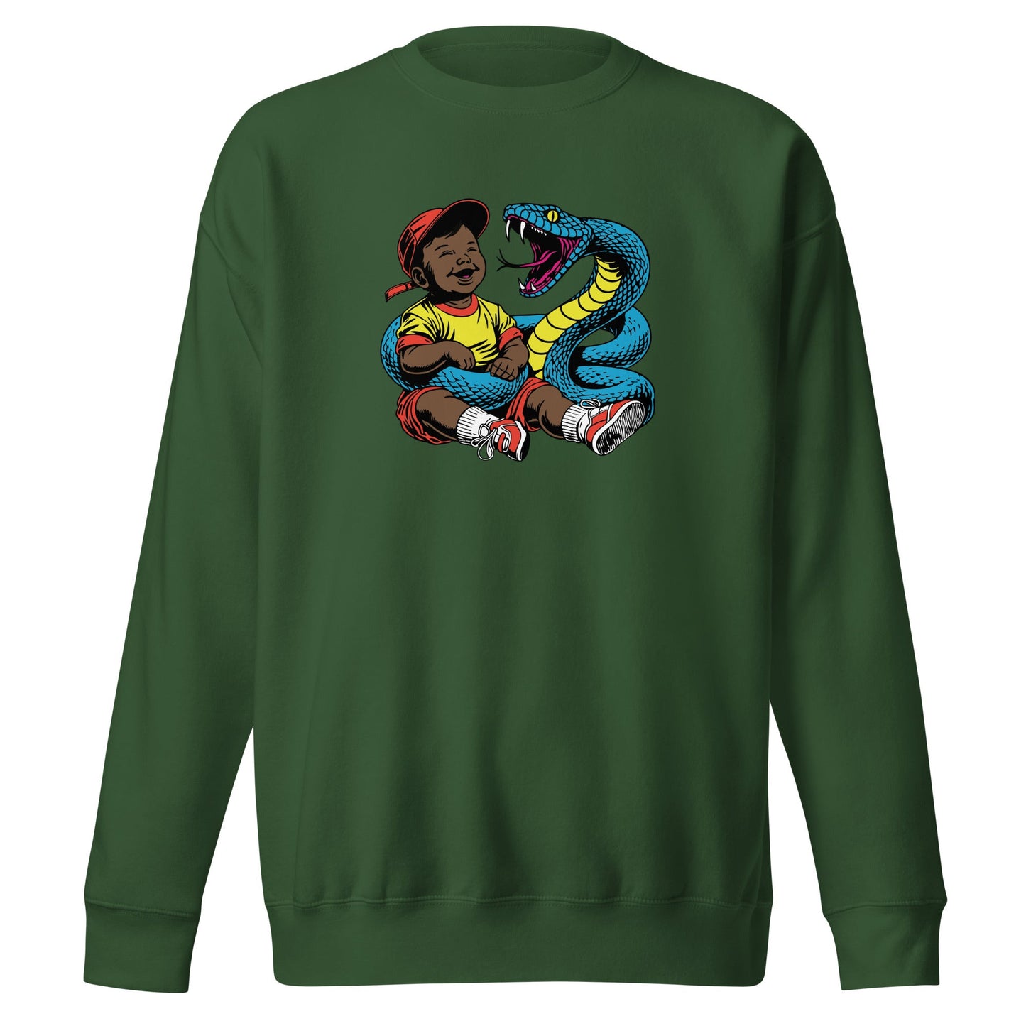 Blue Snake Safe Baby - Premium Sweatshirt