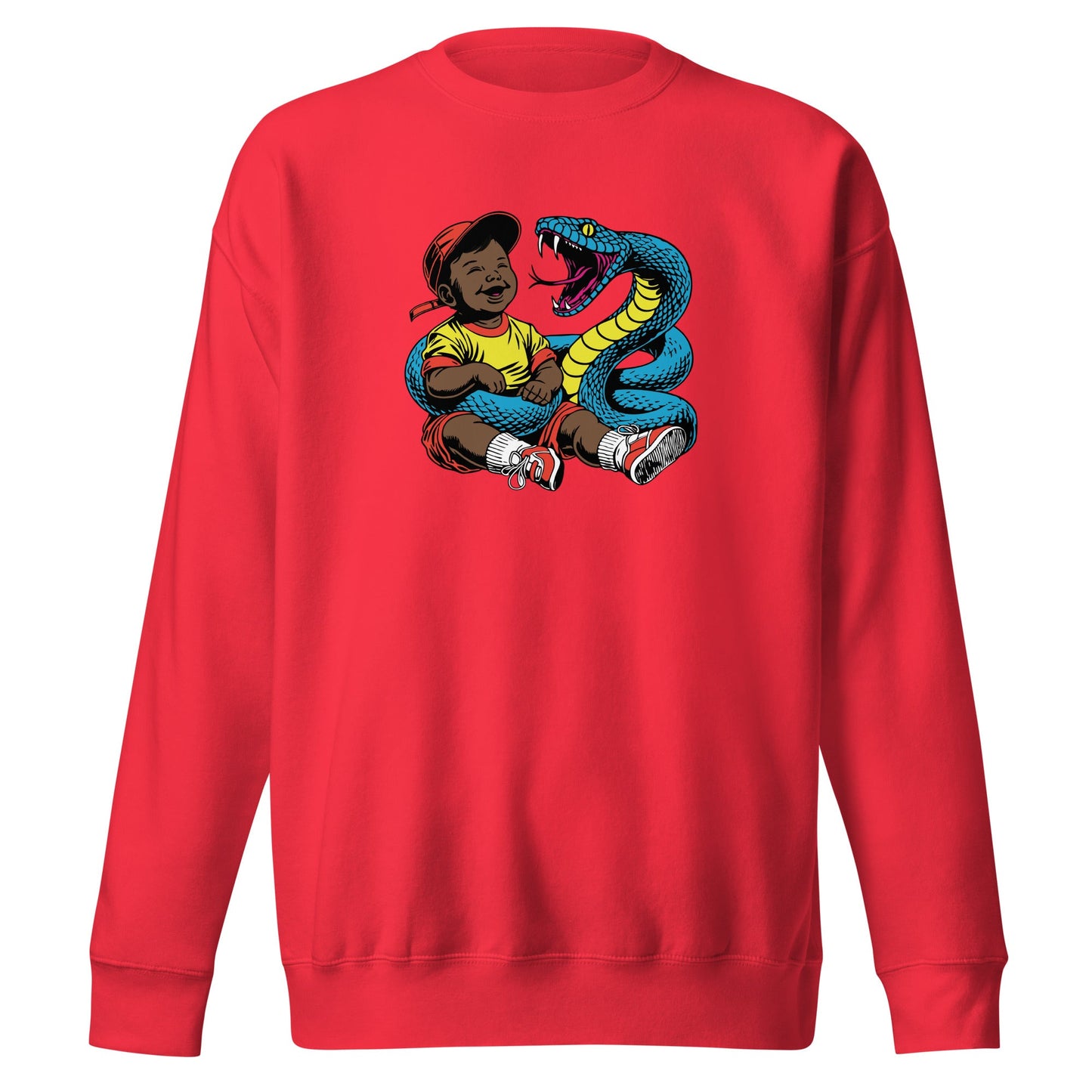 Blue Snake Safe Baby - Premium Sweatshirt