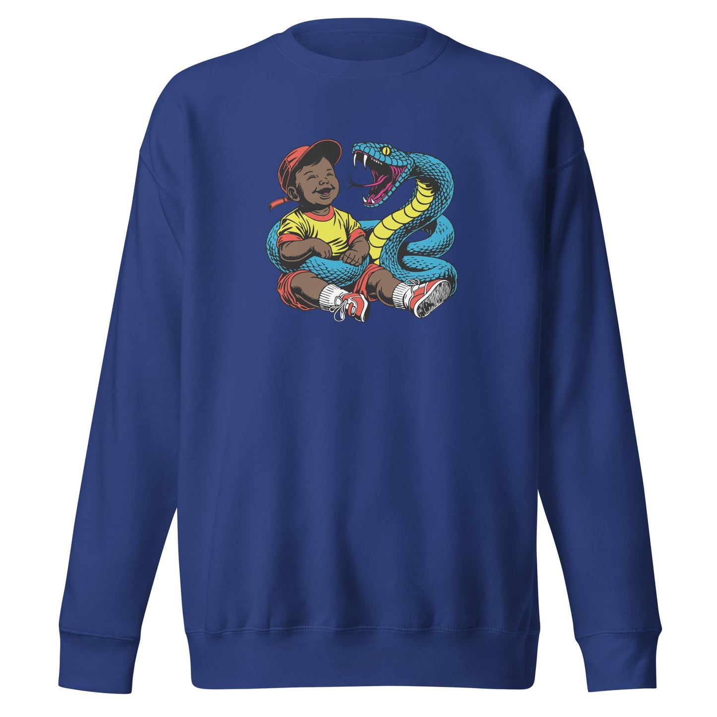 Blue Snake Safe Baby - Premium Sweatshirt