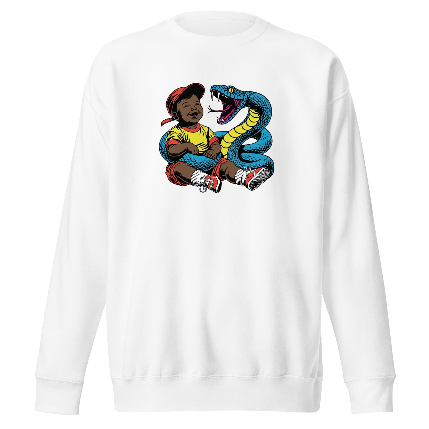 Blue Snake Safe Baby - Premium Sweatshirt